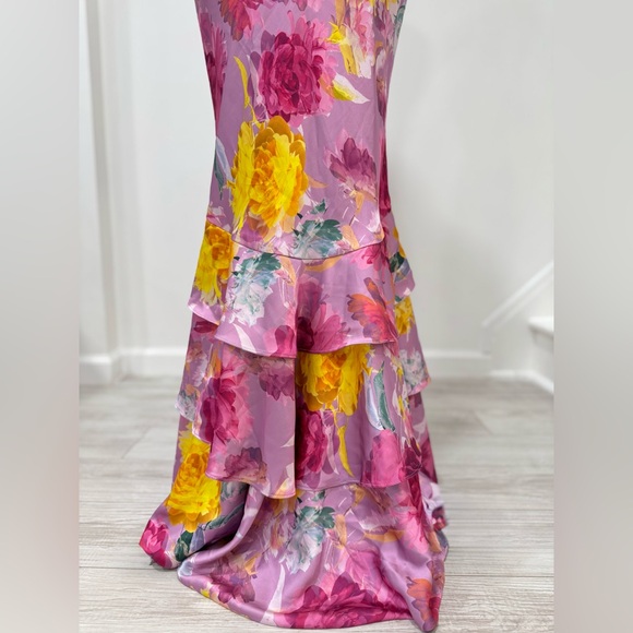 ML Monique Lhuillier Seraphine Satin Maxi Dress - Picture 8 of 15